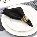 50pcs 12in Square Satin Fabric Table Napkin Set
