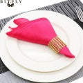 50pcs 12in Square Satin Fabric Table Napkin Set
