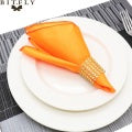 50pcs 12in Square Satin Fabric Table Napkin Set