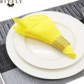 50pcs 12in Square Satin Fabric Table Napkin Set