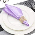 50pcs 12in Square Satin Fabric Table Napkin Set