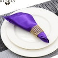50pcs 12in Square Satin Fabric Table Napkin Set