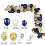 102pcs/lot Navy Blue Gold Metallic Balloon Arch Kit