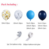 Royal Blue Balloons Garland & 121pcs Blue Latex Arch Kit
