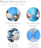 Royal Blue Balloons Garland & 121pcs Blue Latex Arch Kit