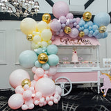145pcs Balloons Pack Balloon Garland Arch Kit Macaron Blue Pink