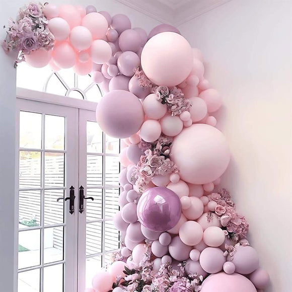 Macaron Purple Pink Balloon Garland  Arch Kit 145pcs