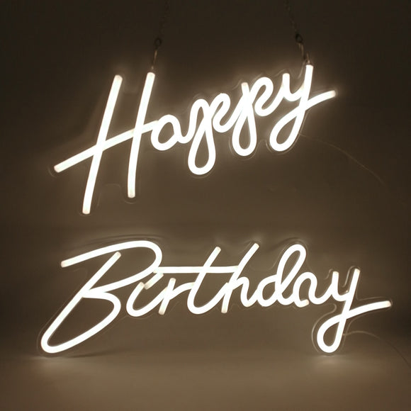 Happy Birthday Led Flex Transparent Acrylic Neon Sign Light