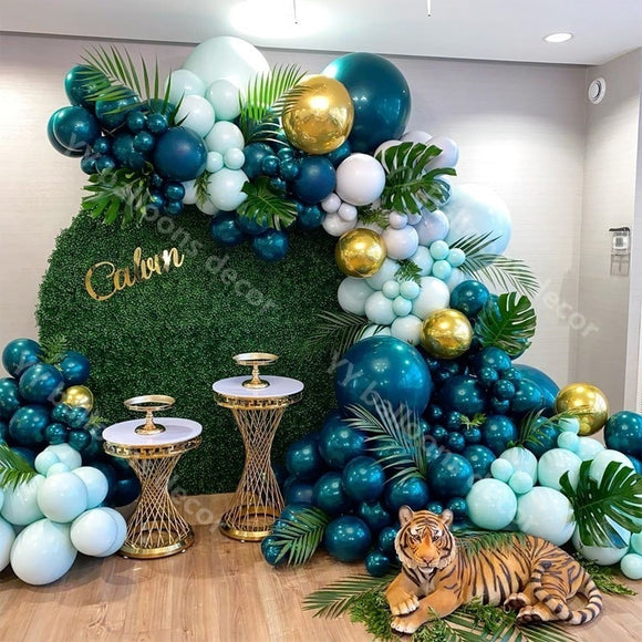 Balloon Garland Arch Kit Macaron Tiffany Blue Pastel Latex Balloon RETRO Dark Green