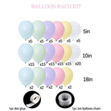 135pcs Rainbow Macaron Balloons Garland Arch Kit Pastel