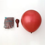 185pcs Burgundy Balloon Garland Arch Kit Metallic Gold Skin Latex Balloons